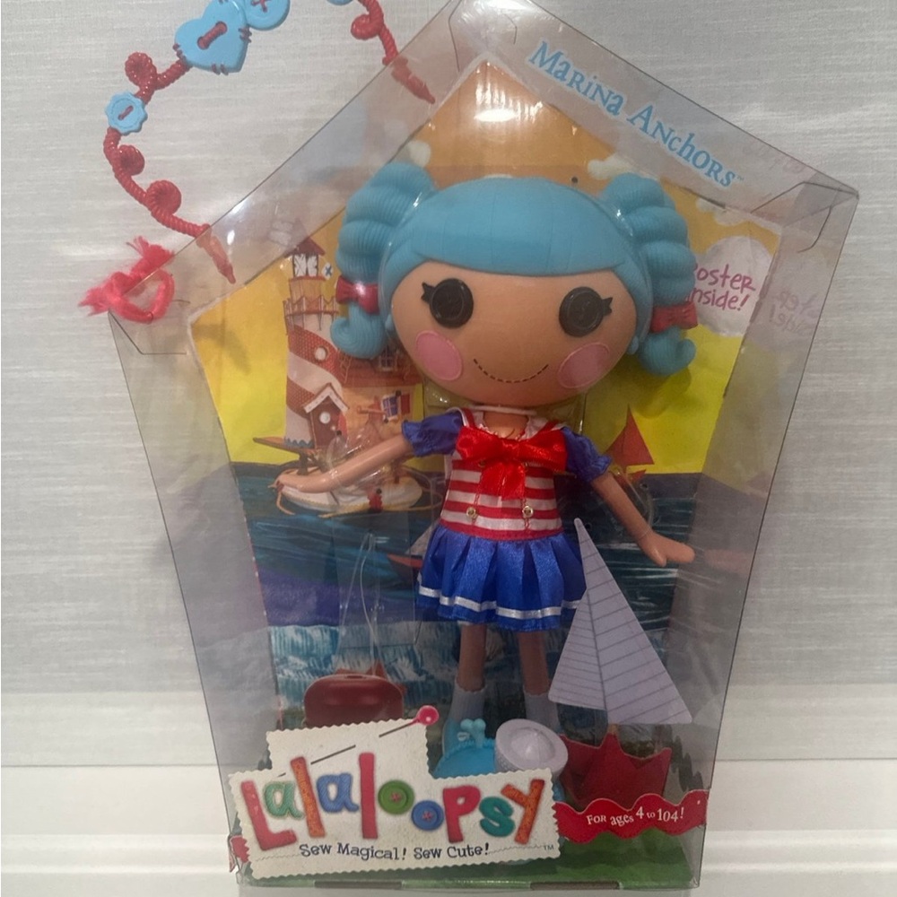 Marina Anchors Blue Hair Sailor Doll - Lalaloopsy NIB New Big Doll